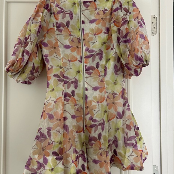 NWOT Bardot “Fleur Puff Sleeve Minidress in Bold floral” - Picture 3 of 3